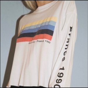 white graphic long sleeve